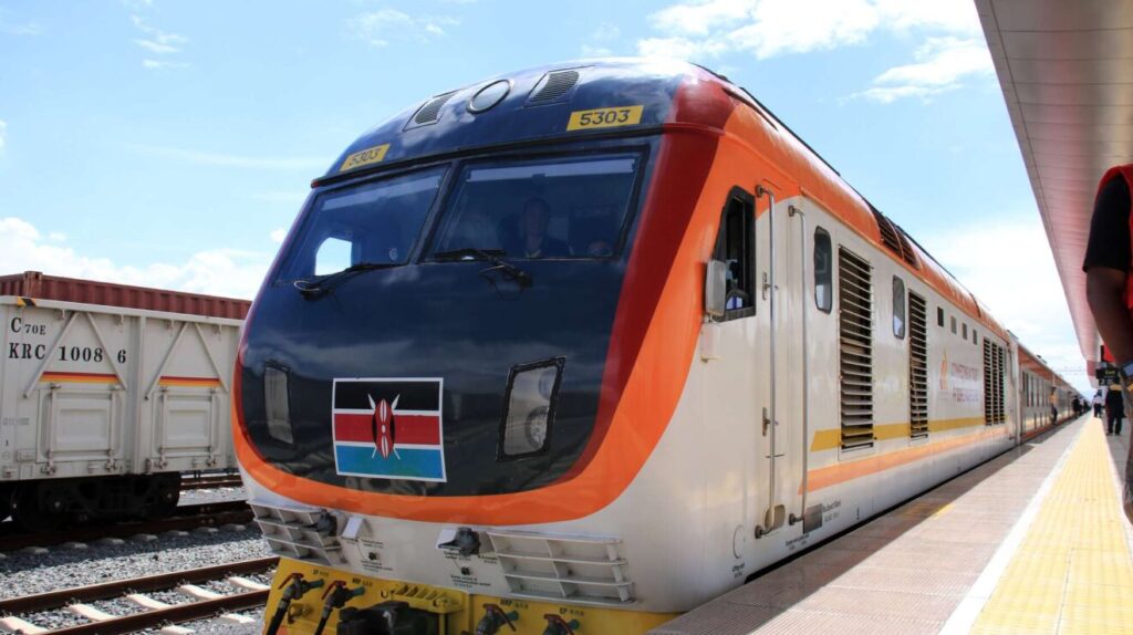 SGR train at the Nairobi terminus