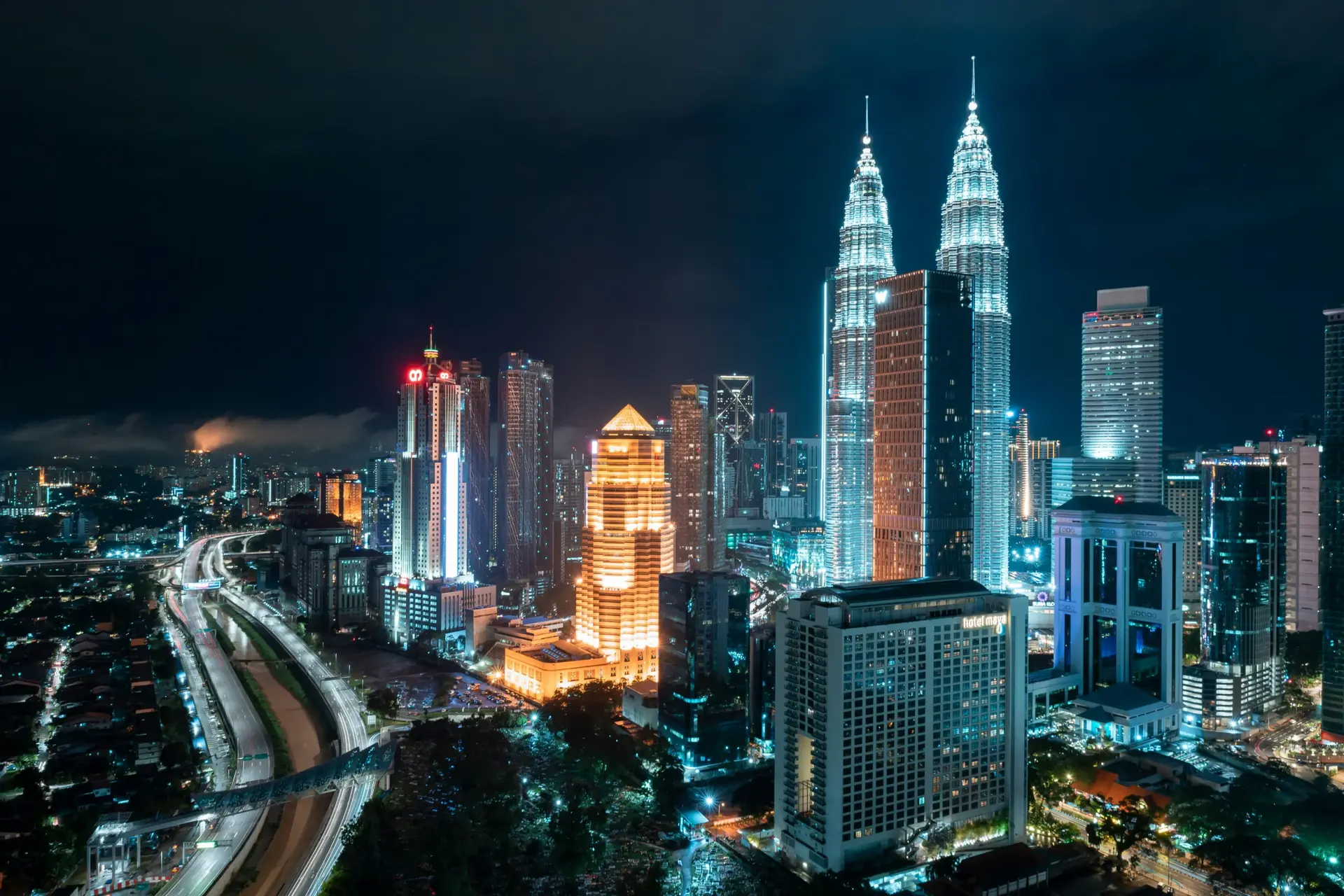 City skyline in Southeast Asia